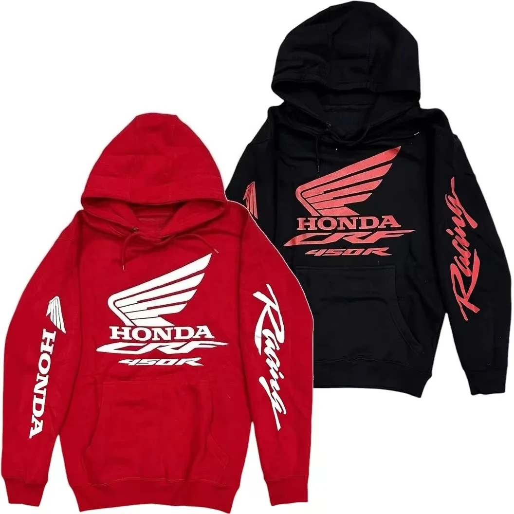 

Толстовка с капюшоном Honda Team, флисовая мотоциклетная толстовка с принтом, мужская и женская модная одежда