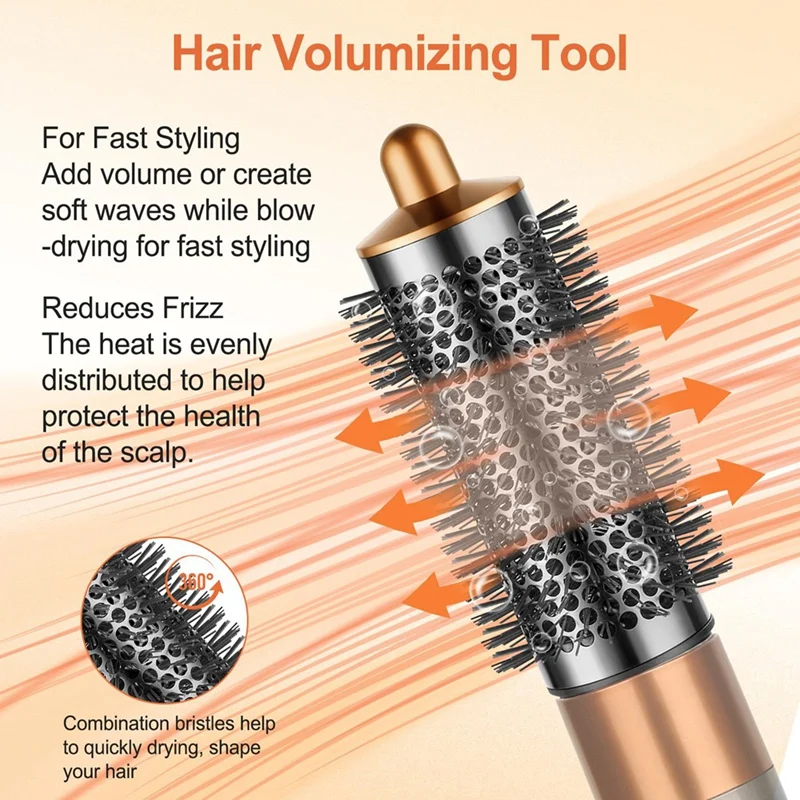 For Dyson Airwrap Large & Small Round Volumizing Brush Attachment - Enhance Volume & Style Effortlessly