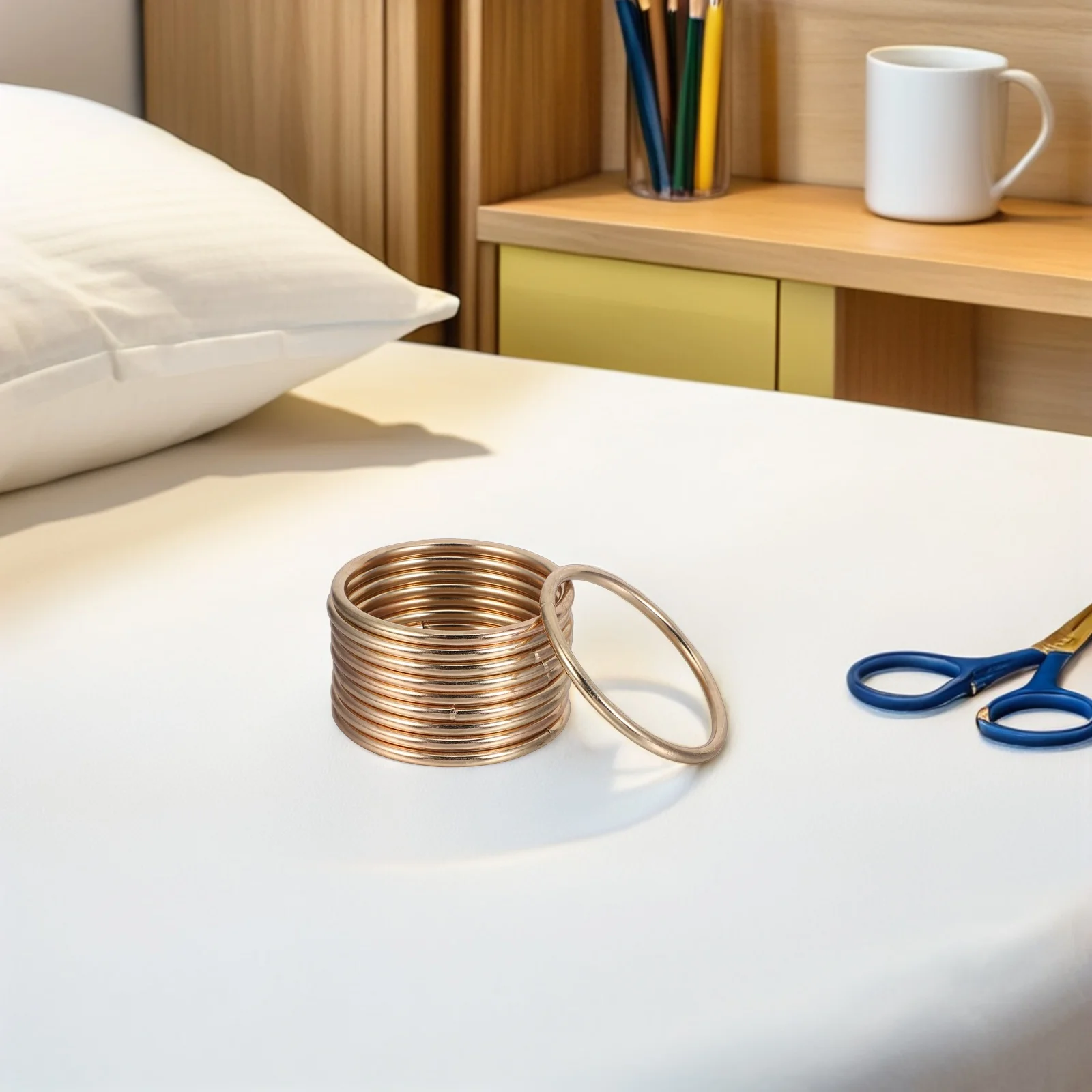 

10Pcs Dreamcatcher Metal Rings 8Cm Gold Plated Craft Hoops for DIY Wreaths Macrame Wall Hanging Decor Boho Home Art Projects