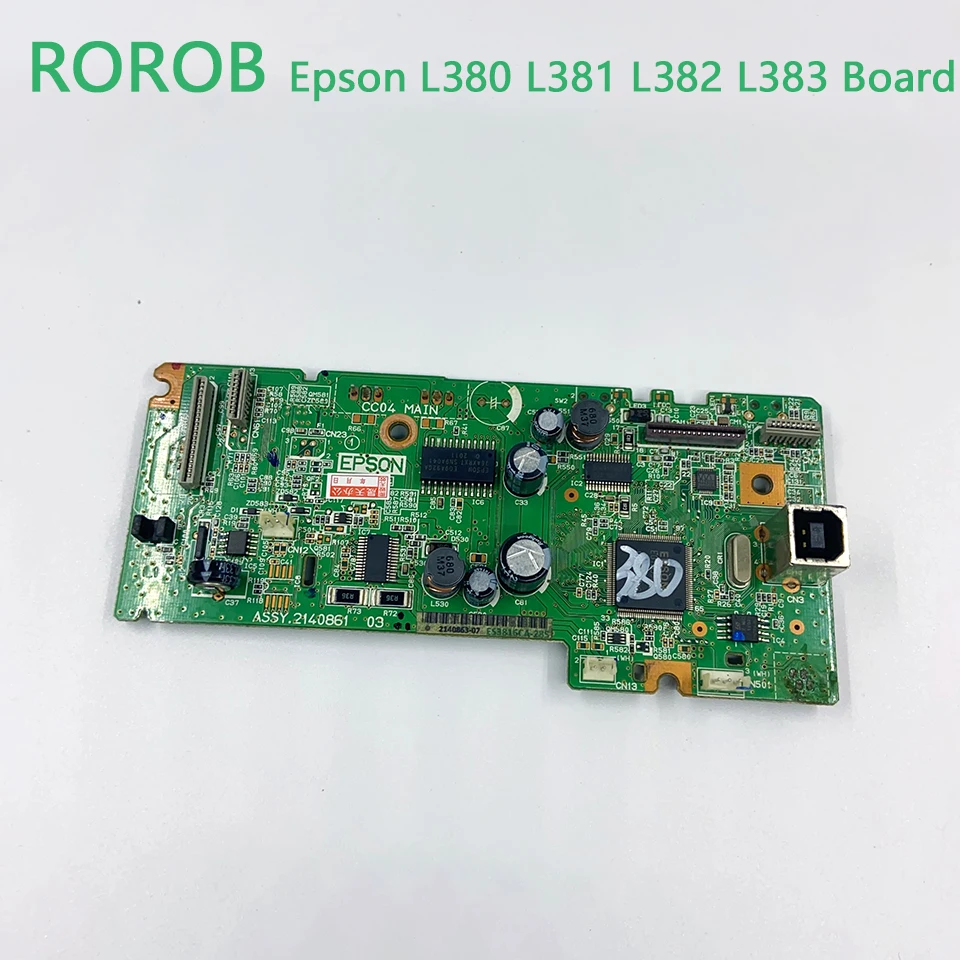 Placa-mãe para impressora Epson L380, placa-mãe lógica, cartão de placa, tanque de tinta, EcoTank, L380, L381, L382, L383