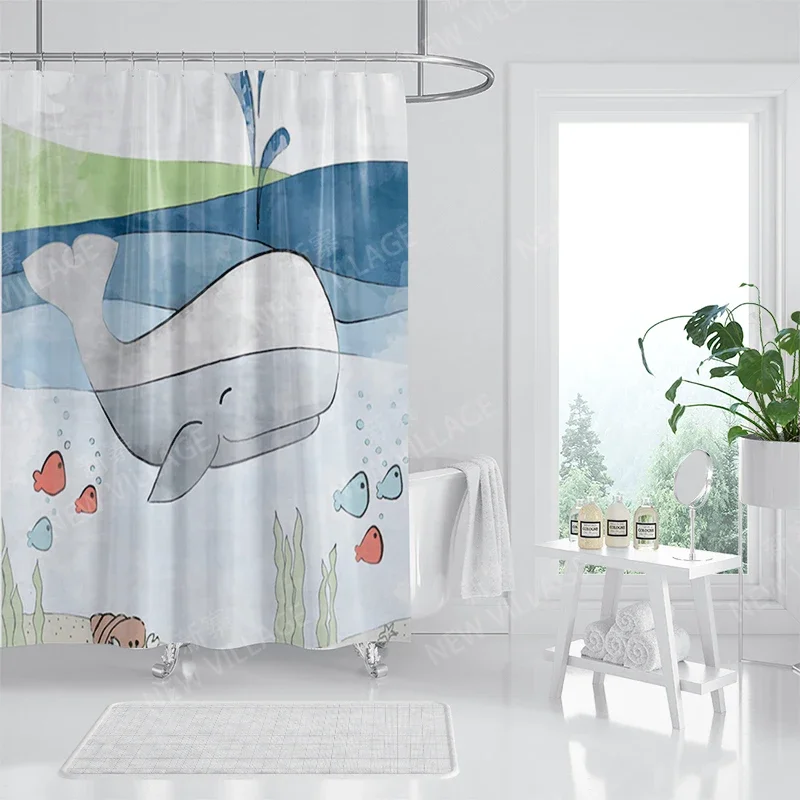 Waterproof fabric shower curtains Bathroom curtain accessories 180x200 Bath curtain for shower 240*200 nordic boho decoration