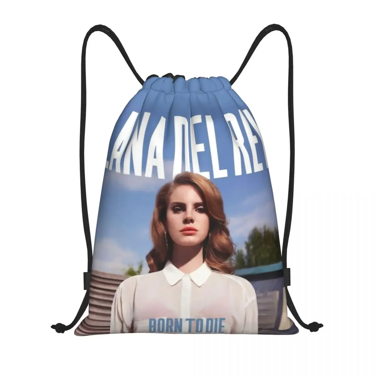 

Lana Del Ray Singer Drawstring Backpack Sports Gym Sackpack Water Resistant Born To Die String Bag for Cycling