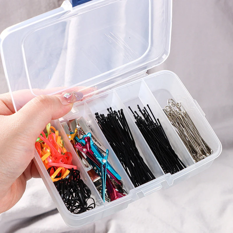 Transparent With Cover Rectangle Vertical 5 Grid Eyelash Extension Tool Storage Box Glue Tweezer Holder Makeup Organizer