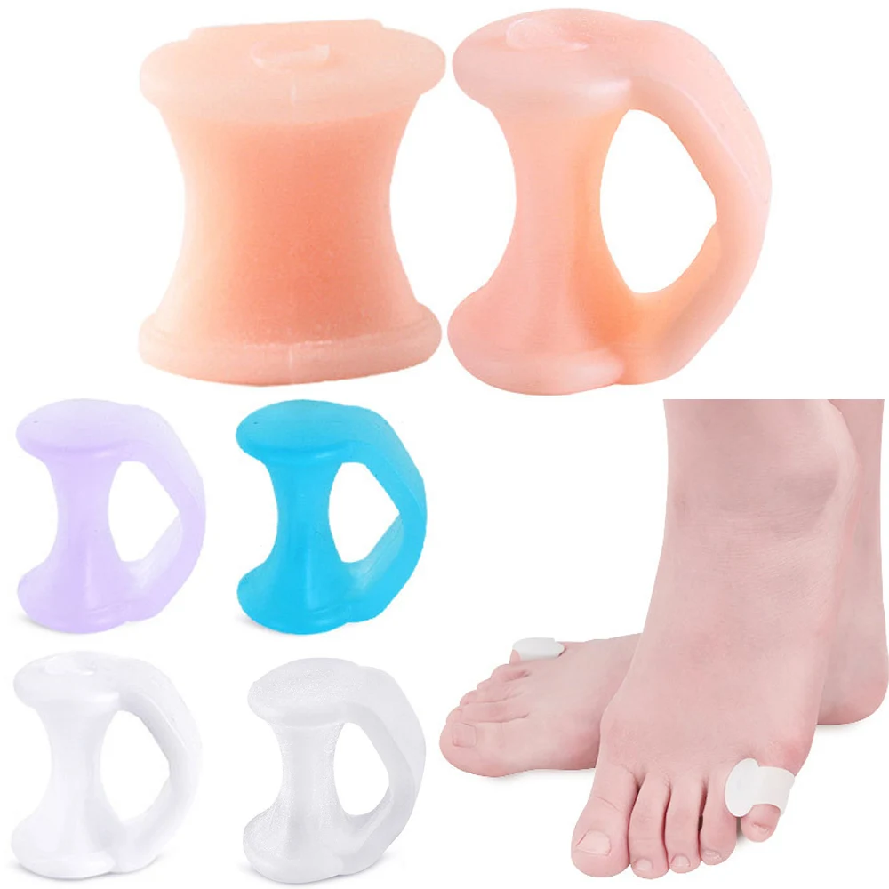 

2pcs Toe Separator Bunion Corrector Silicone Foot Fingers Separators Hallux Valgus Toe Spacer Feet Care Protector Pedicure Tool