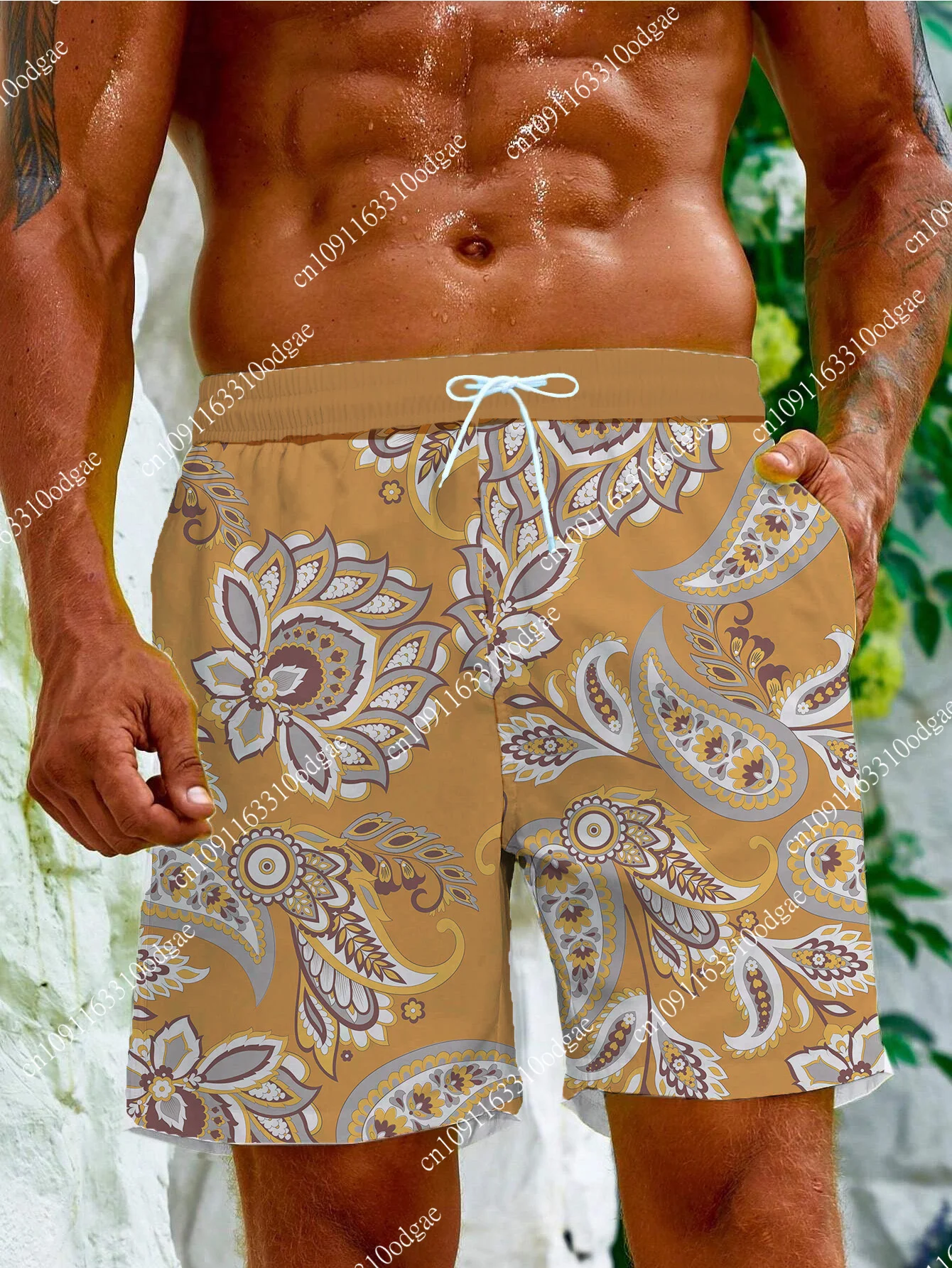 

Модные пляжные шорты с рисунком пейсли для мужчин и женщин, летние гавайские шорты для отдыха, плавания, серфинга, мужские шорты для доски, повседневные уличные шорты