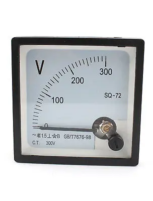 SQ-72 Class 1.5 AC 0-300V Voltage Analog Square Voltmeter Panel Volt Meter