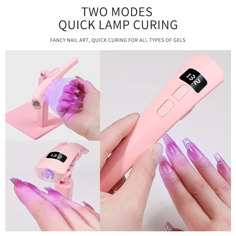 مصباح الأظافر بالأشعة فوق البنفسجية Led - جل تجفيف مهد العلاج اللاسلكي القابل لإعادة الشحن أدوات احترافية معدات مانيكير للأظافر