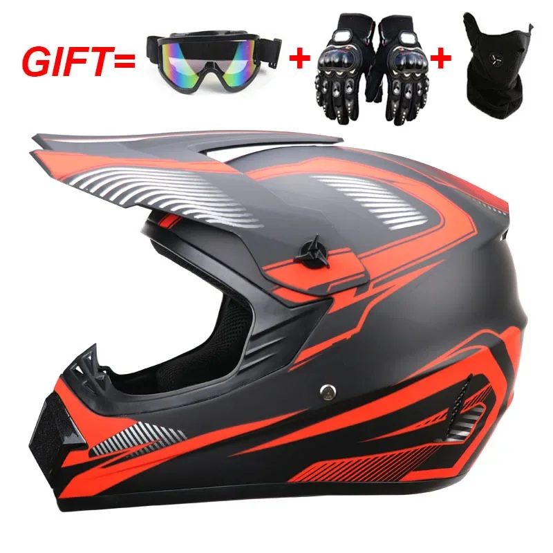

3 Gifts Full Face Motorcycle Helmet Off-road Motorbike Send Cross Capacete Motocross Casco Helmets Riding Motorcycle Helmet