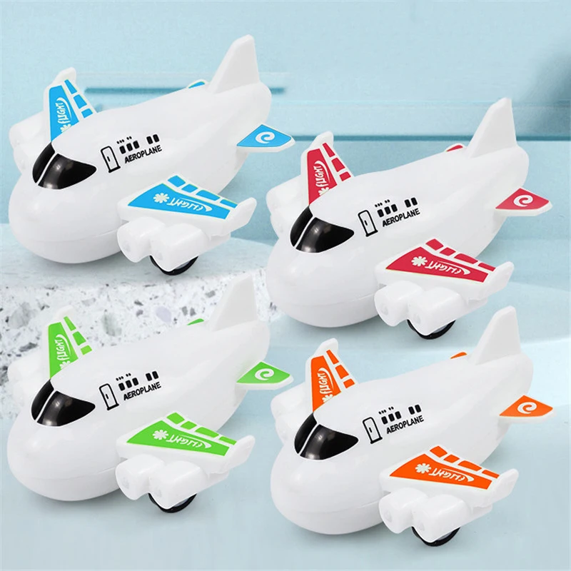 

4Pcs/Set Airplane Toys Pull Back Plastic Simulation Airliner Dolls Air Bus Aircraft Model Children Educational Toy Puzzle Gifts