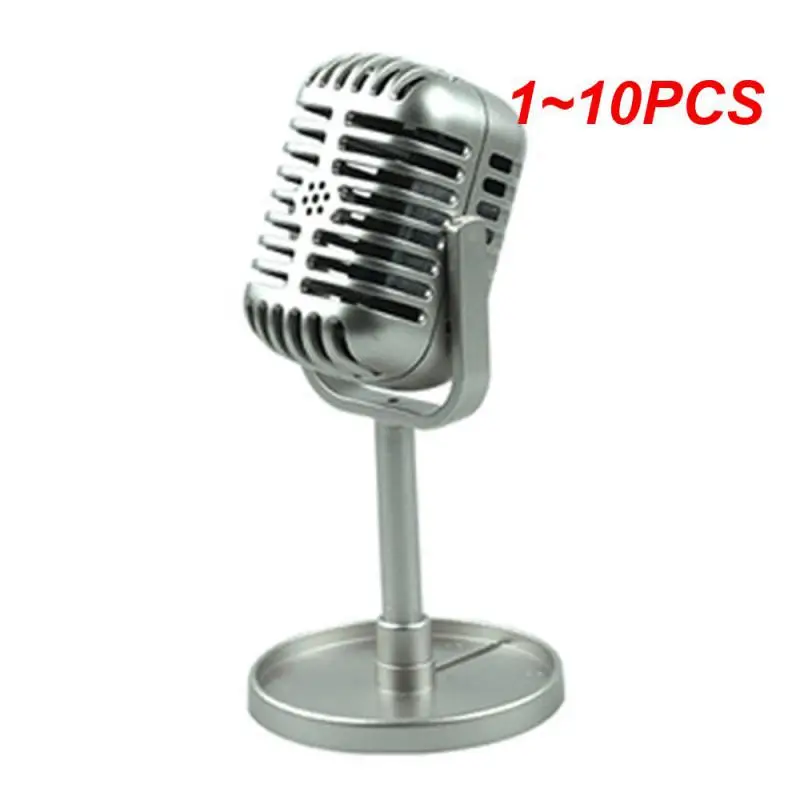 1~10PCS Simulation Props Retro Microphone Vintage Classic Style Dynamic Vocal Microphone Miniatures For Home Decoration Small