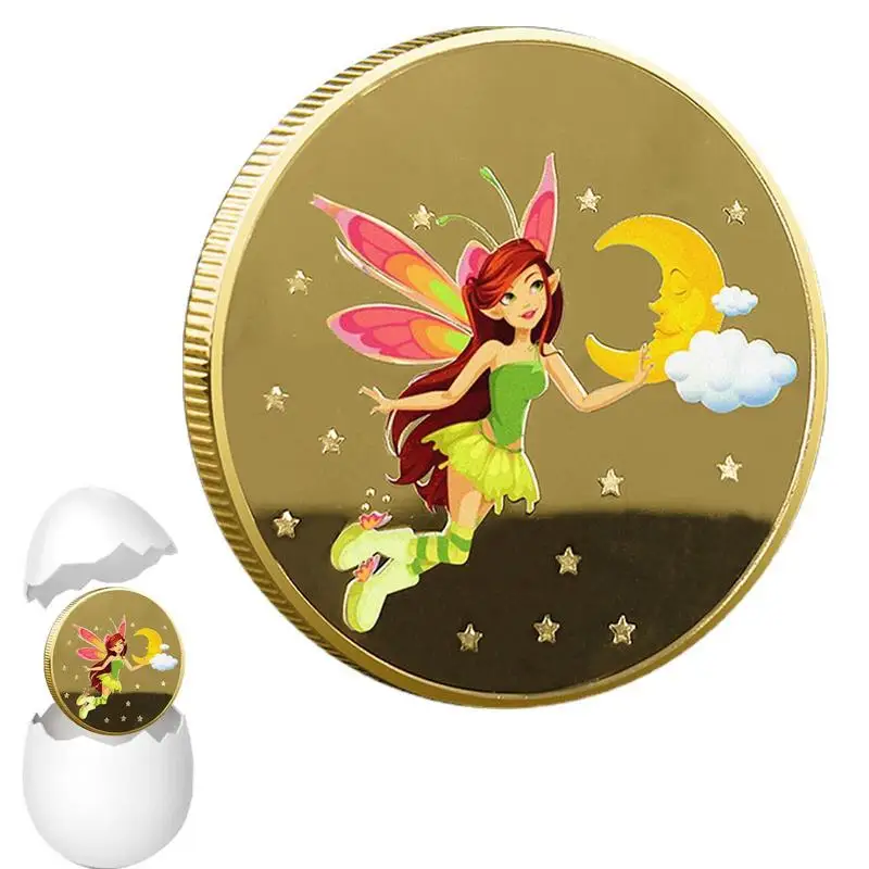 

Tooth Fairy Coin Durable Tooth Fairy Gold Plated Commemorative Coin Creative And Funny Kids Tooth Change Gifts