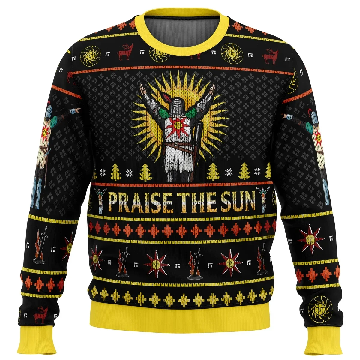 Dark Souls Praise The Sun Ugly Christmas Sweater Gift Santa Claus Pullover Men 3D Sweatshirt And Top Autumn And Winter Clothi