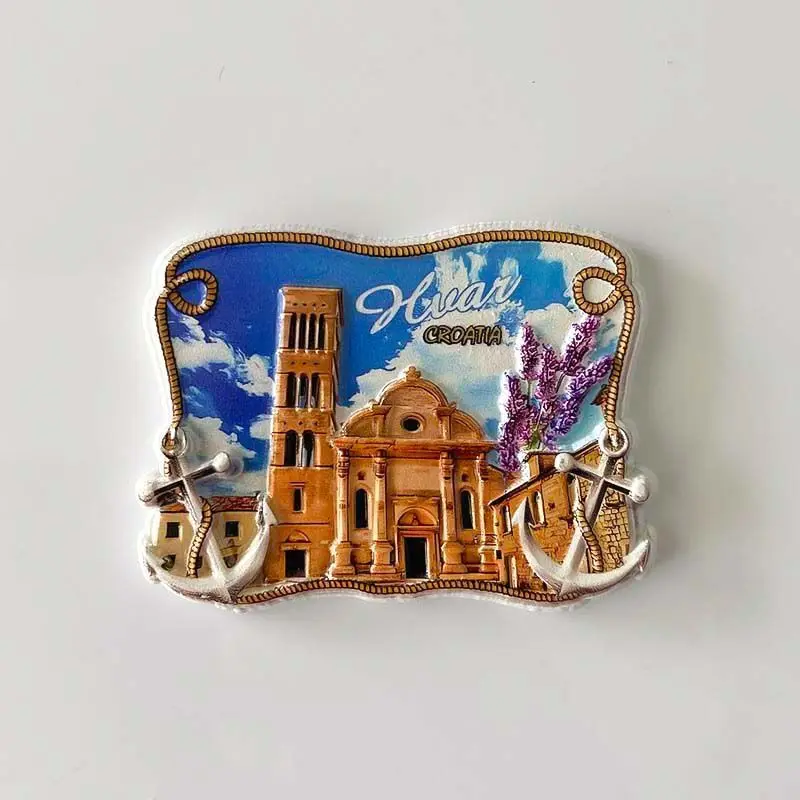 

Croatia3d3D Refrigerator Magnet Sticker Magnetic Sticker insHigh Aesthetic Decorative Creativity