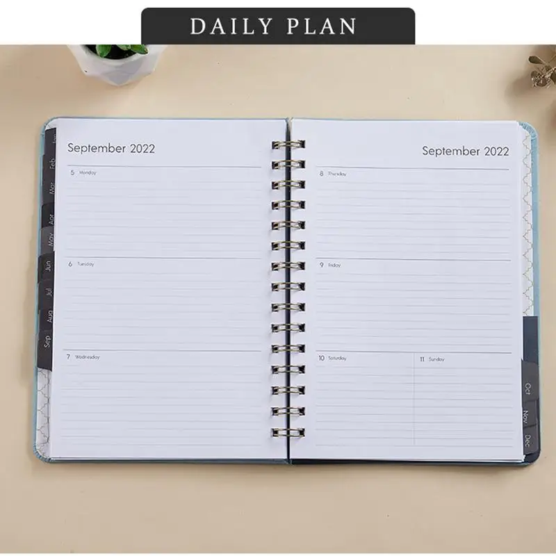 Monthly Planner Books Small Spiral Notebook Hard Cover 2024 Planner Waterproof Pocket Journal Notebooks Weekly And Monthly