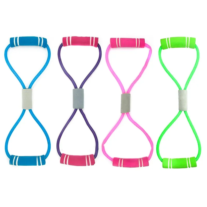 Yoga Resistance Exercise Bands Gym Fitness Equipment Pull Rope 8 Word Chest Expander Portable Back Beautification Tension Rope