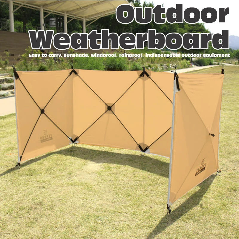 

4.8M Folding Windproof Shield Foldable Outdoor Camping Shelter Windscreen Windproof Windshield For Picnic BBQ Beach Fenced