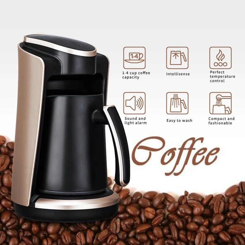 400W automatic cordless electric boil milk machine food grade breakfast moka turkish coffee maker