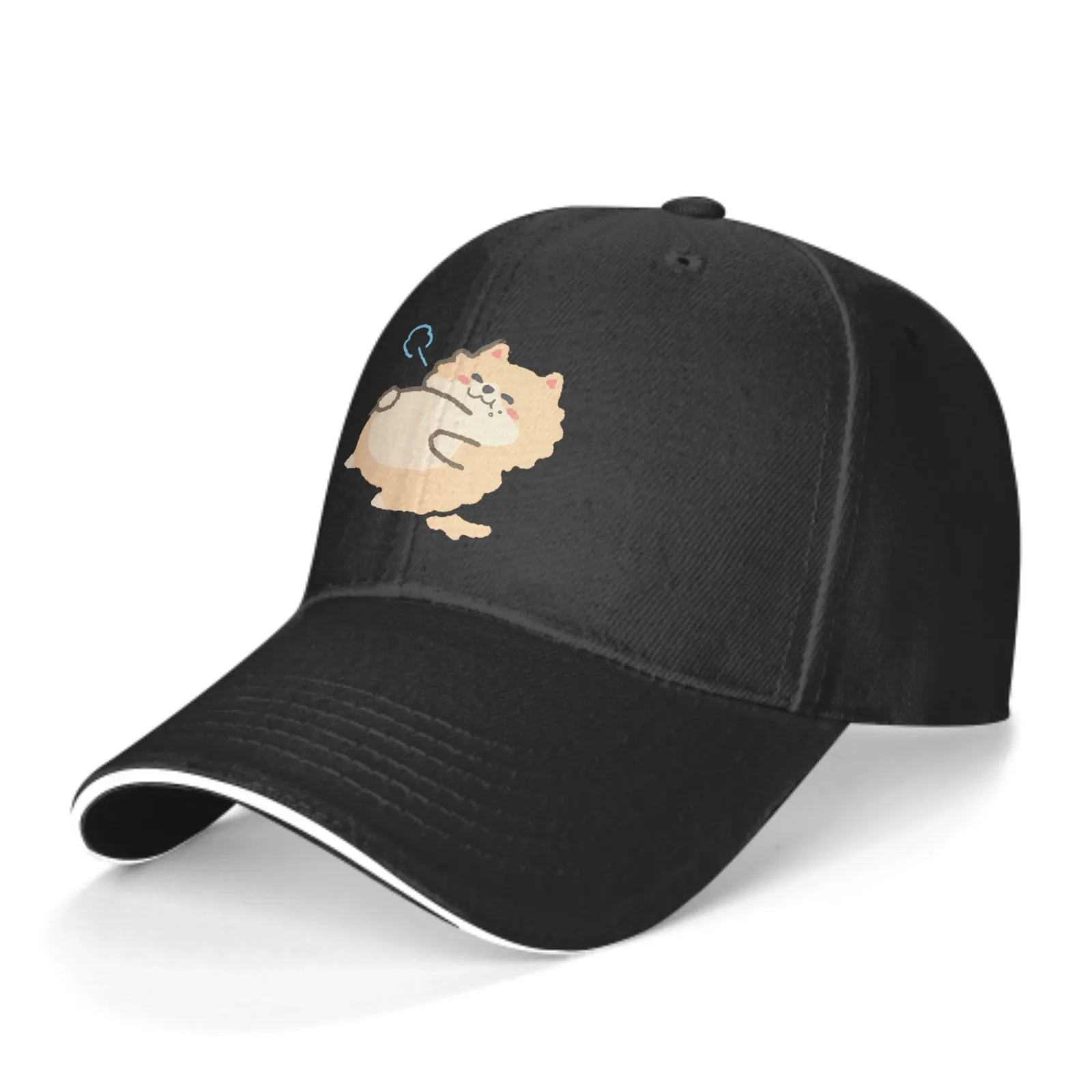 

A Lying Puppy Baseball Cap Trucker Sandwich Duck Tongue Hat Adjustable Unisex Fashion Sports Outdoor Travel Daily