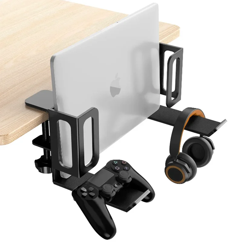 

Laptop GamePad Holder Desk Side Hanging Storage Organizer Adjustable Multi-functional Metal Office Gaming Headphone Stand