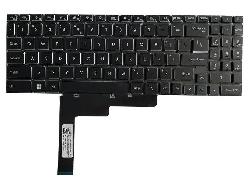 New for  MSI Creator M16 A11UC A11UD A12UC A12UD A12UE A12U US Keyboard White Backlit