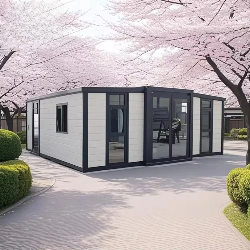 40ft/20ft المنازل المقاومة للإعصار الفاخرة للطي توسيع الحاويات المنازل الجاهزة مخيم المقصورات وحدات منزل صغير