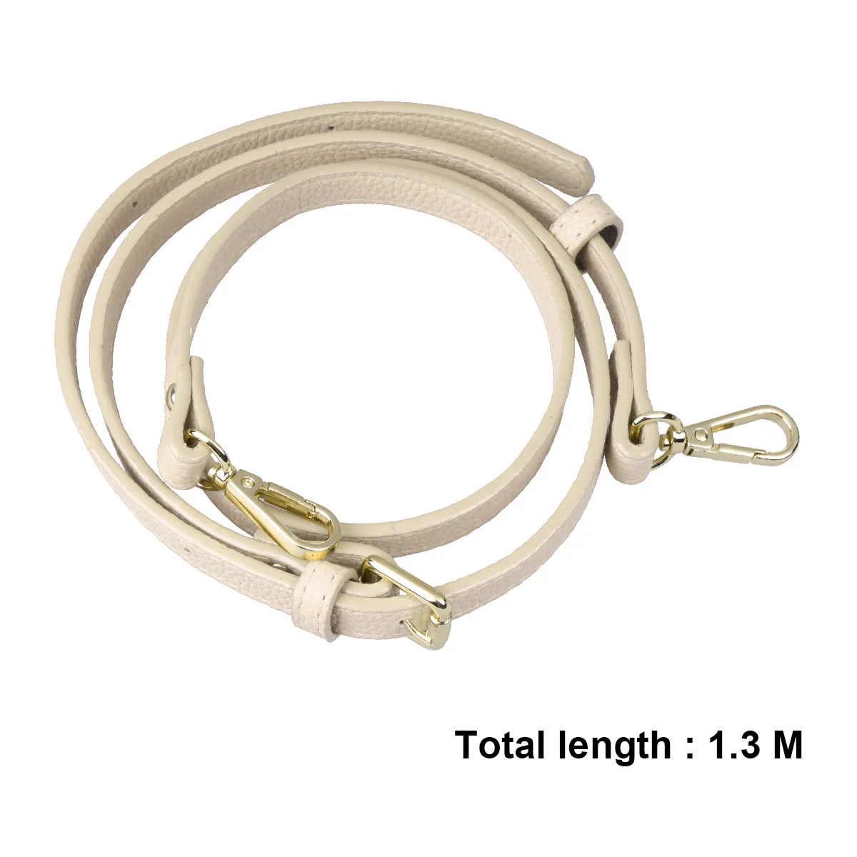 

Adjustable PU Replacement Shoulder Strap Beige Golden Buckle Universal Bag Strap for Crossbody Messenger Travel Gym Bag