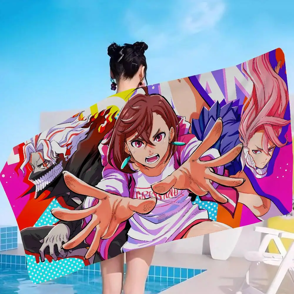 D-Dandadan-Anime Beach Towel Colorful Bath Towels for Girl Microfiber Quick Dry Custom Sand Free Beach Yoga Spa Gym Pool