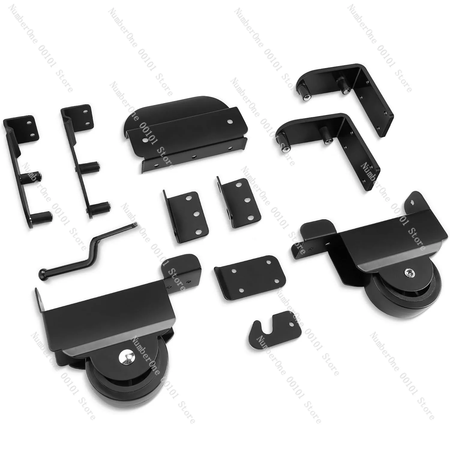 Cross-border hot-selling sliding door kit, black