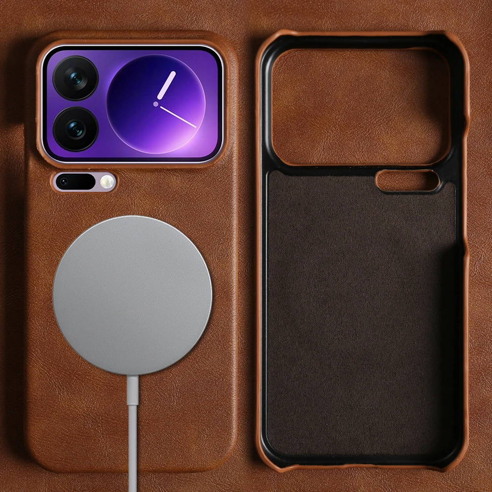 For Magsafe Leather Case for Xiaomi 13 14 15 Ultra 17 Pro Max 13T 14T 15T 17T Pro 11 2 13 Lite 12X 12S 15S Pro Phone Case Cover
