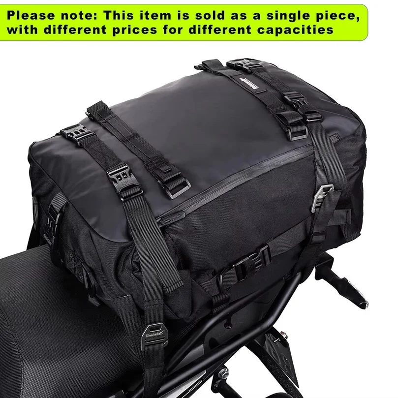 Motorcycle Rear Seat Bag 8L Waterproof Saddle Side Bag Luggage Pack MultiFunction Shoulder Bag Backpack