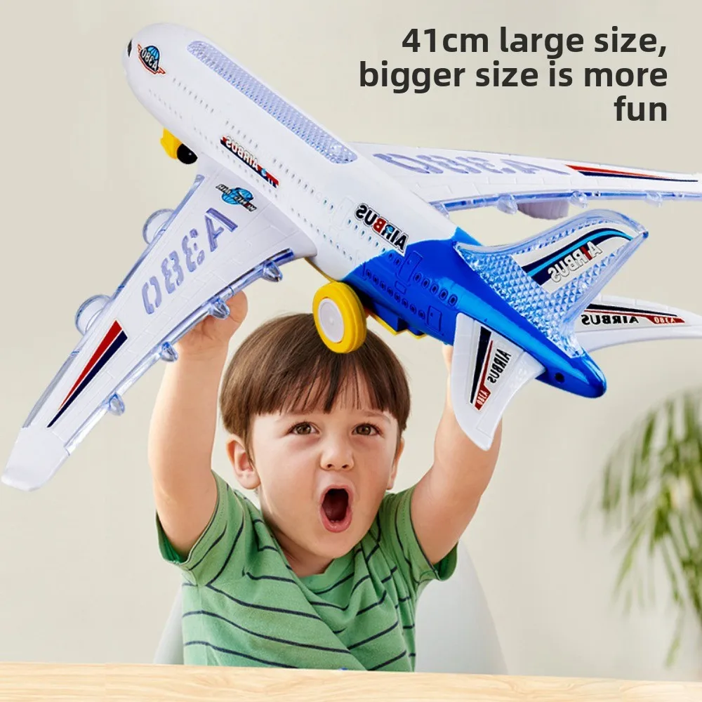 New with Music Plane Educational Toy Gift Plastic Multistyles Electronic Aeroplane Toy Automatic Rotation For Children
