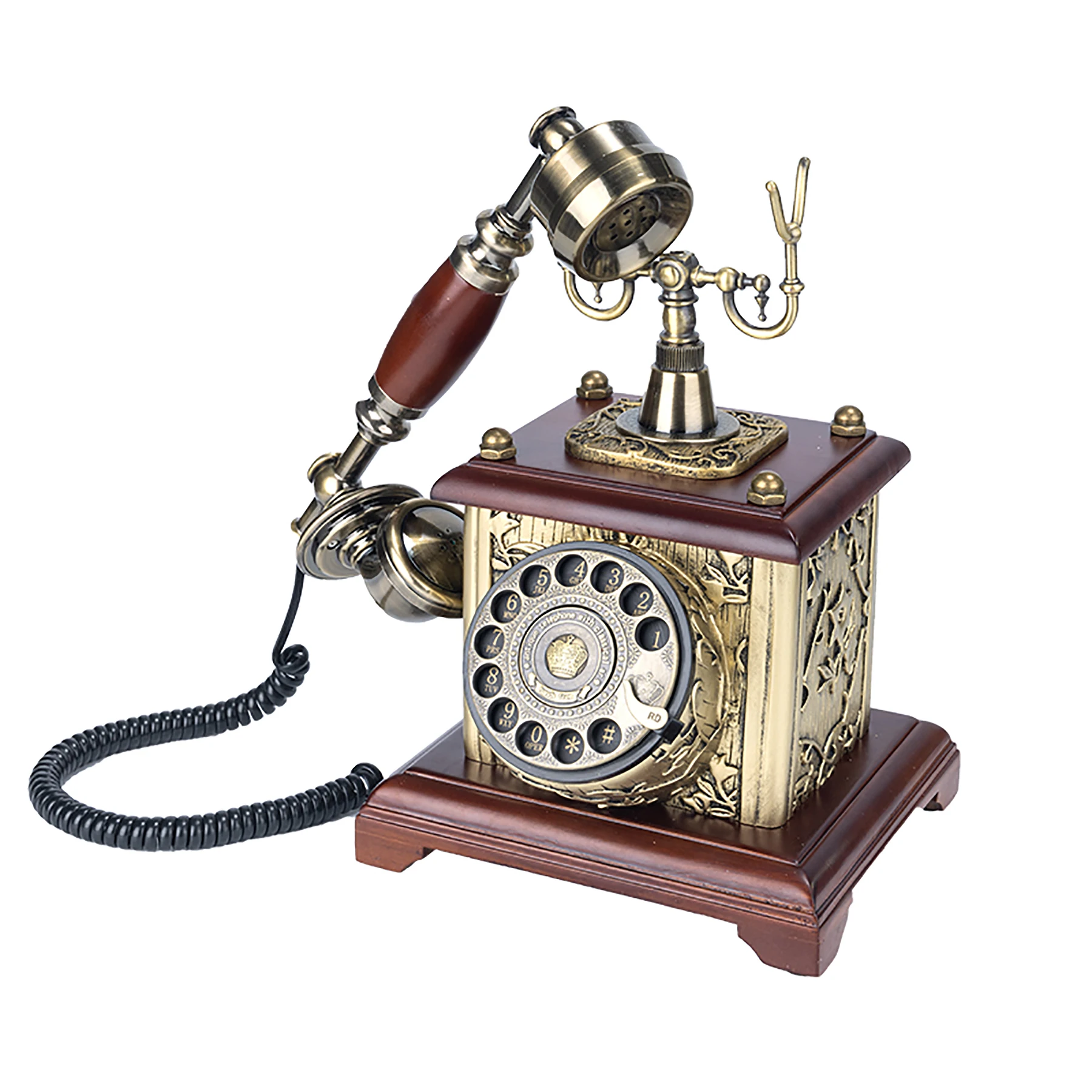 retro roulette dial telephone 60s old landline decoration gift European home office wired landline  Antique phone Rotary