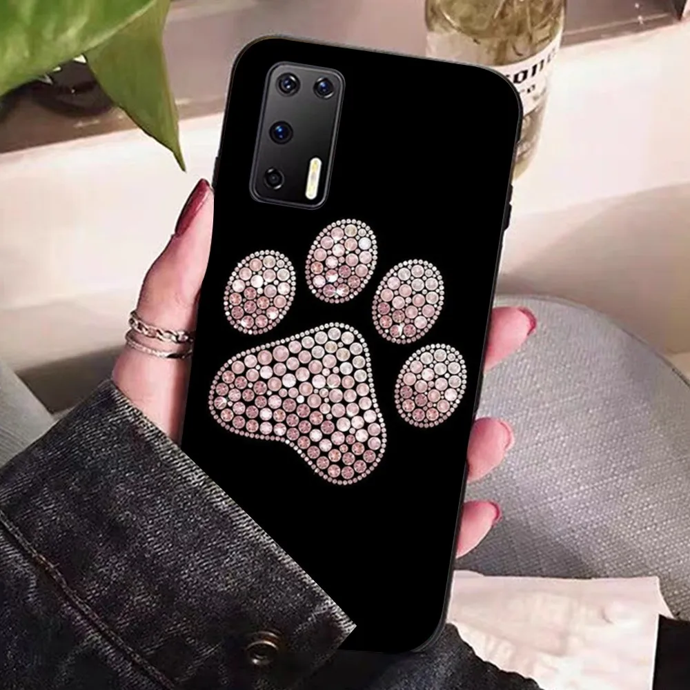 Cute Dog Paw Print Phone Case For Huawei P 8 9 10 20 30 40 50 Pro Lite Psmart Honor 10 lite 70 Mate 20lite