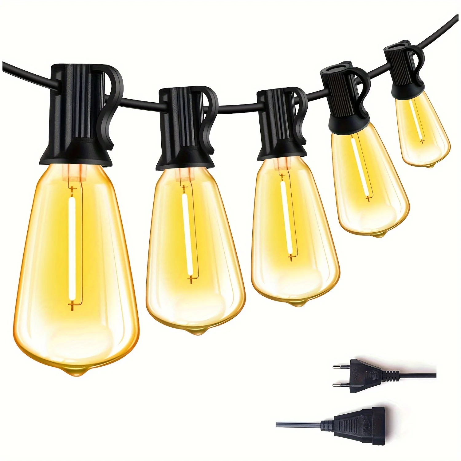 LED Außenbeleuchtung ST38 Terrassenlichter, Wasserdichte Hängelampen für Veranda, Terrasse, Garten, Hinterhof, Balkon, 2200K