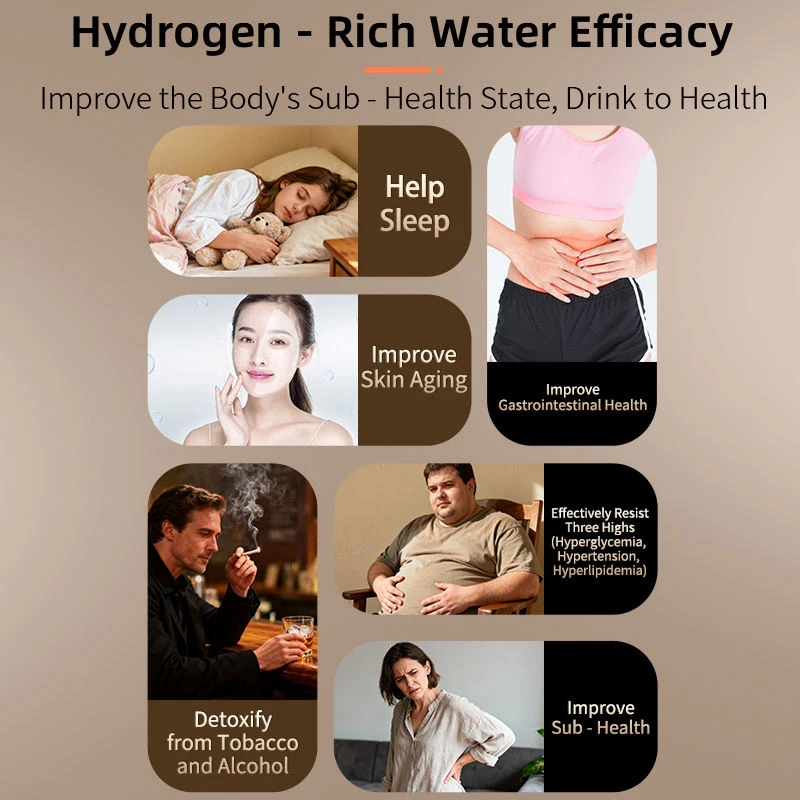 3000 PPB الهيدروجين الغنية RO التناضح العكسي كونترتوب سخان مياه بلاستيكي كهربائي سعة 5L تنقية وحدة الكل في واحد #5