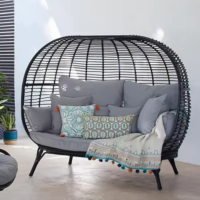 MORE DESIGN Casual Lazy Sofa Rattan Chair Garden Balcony Network Creative Furniture Round Outdoor Bird's Nest Chair