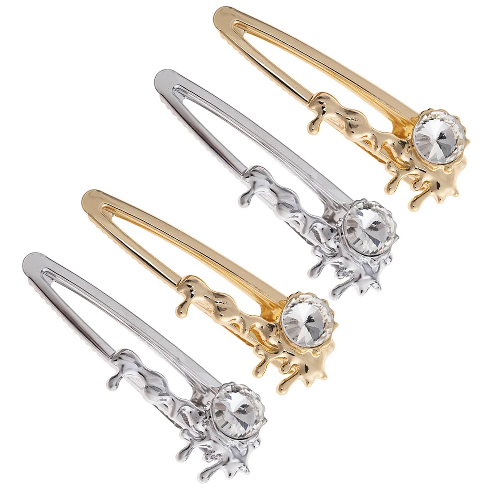 

Sparkling Rhinestone Crystal Hair Clips Metal Barrettes for Women Girls Elegant Hair Accessories Wedding Party Stylish Durable