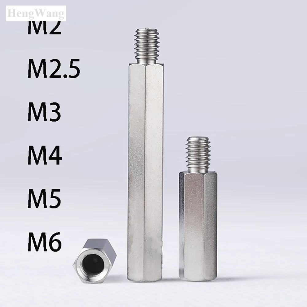 

Stainless Steel Hex Male to Female Standoff M2 M2.5 M3 M4 M5 M6 PCB Board Rack Stud Threaded Pillar Column Spacer