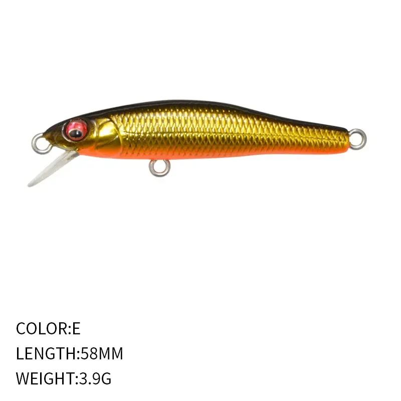 ZWICKE 1Pcs 58mm 3.9g Sinking Minnow Wobbler Fishing Bait Hard Bait Minnow Pesca Artificial Pike Seabass Carp Fishing Lure