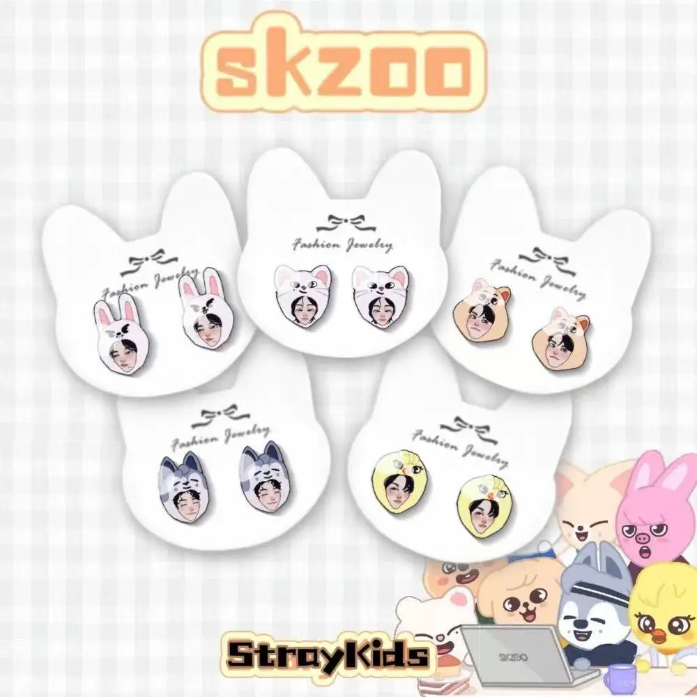 Kpop recién llegado SKZOO Stray Kids Avatar Lee Know Hyunjin Felix lindo Clip de oreja sin perforación Kpop Fans accesorios esenciales