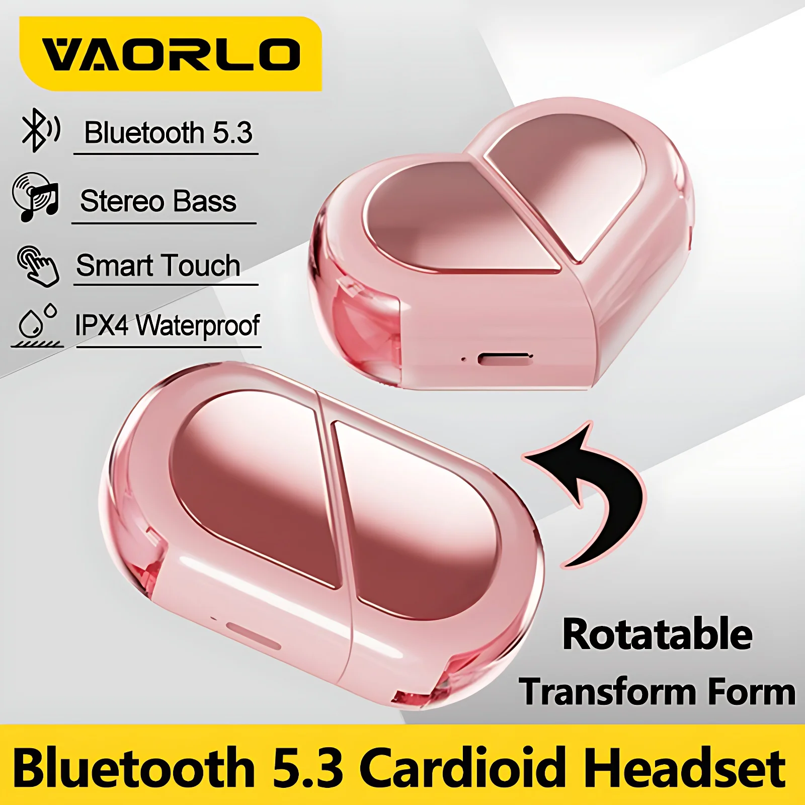 

Новые модные беспроводные наушники Bluetooth в форме сердца TWS-гарнитура женские наушники-вкладыши в форме сердца пара наушников Presen