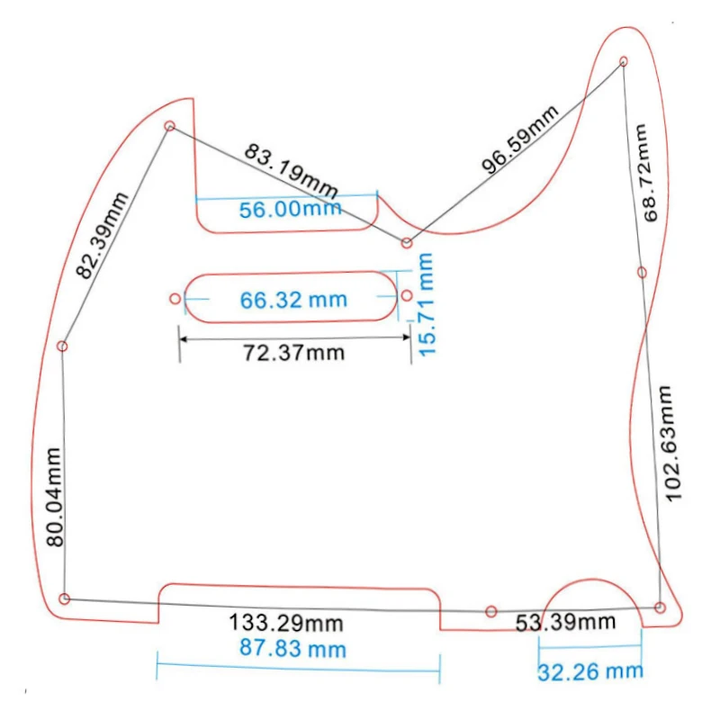 Pleroo Custom Parts -For US FD 8 Screw Holes 2000 Standard Tele Guitar Pickguard Scratch Plate Replacement Multi Color Choice