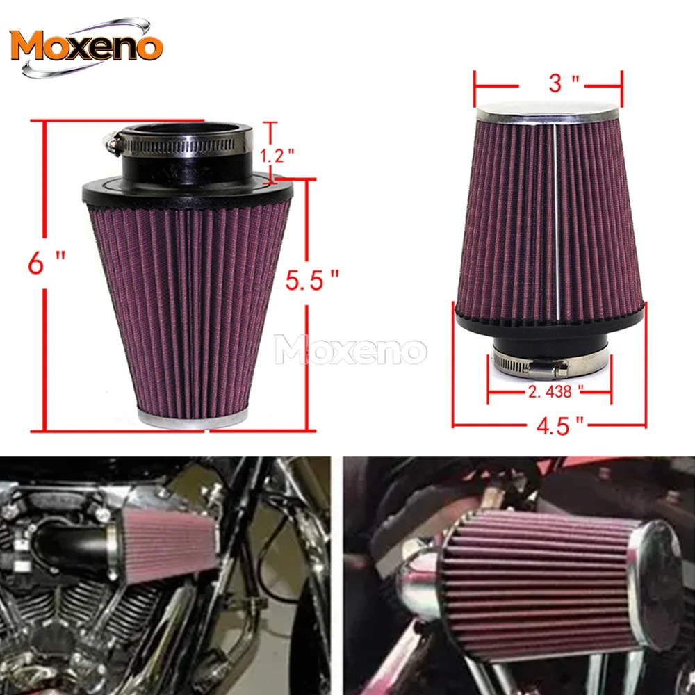 Motorcycle Oval Tapered Air Filter Cleaner For Harley ELECTRA GLIDE CLASSIC FLHTC 2012-13 POLICE FLHTP 09-12 STANDARD FLHT 08-10