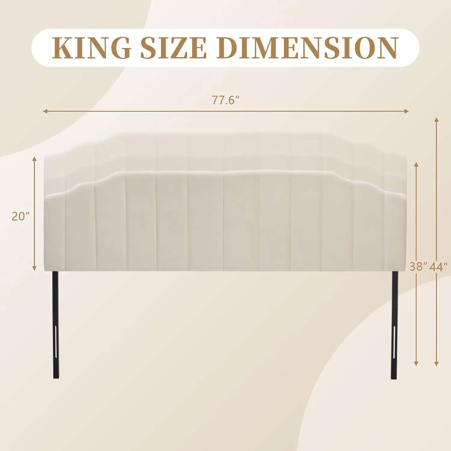 Upholstered Headboard for Full/Queen Beds - Arched Headboard & Bed Frame Mount,, Customized
