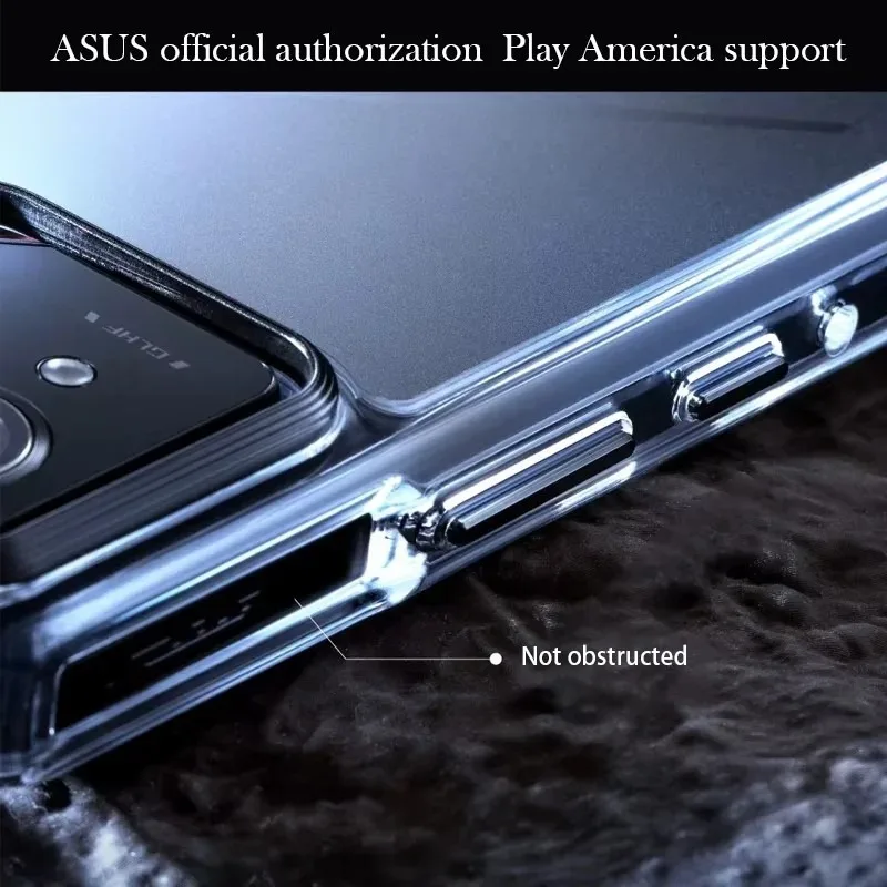 DEVILCASE Phone Case For ASUS ROG 9 Pro Aluminum Buttons PC TPU Shockproof Camera Protection Clear Ultra Thin Back Cover