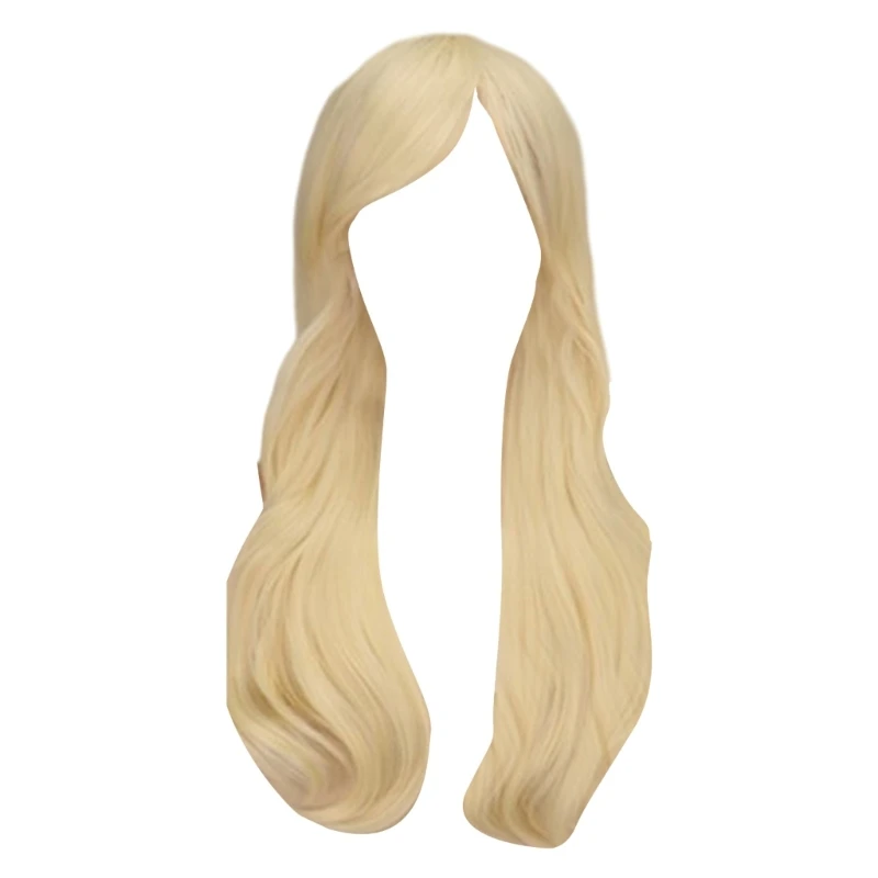 

A0NF Golden Cosplay Hairpiece with Soft Curls for Realistic for Dedicate Cosplayers and Passionates Styling Enthusiasts