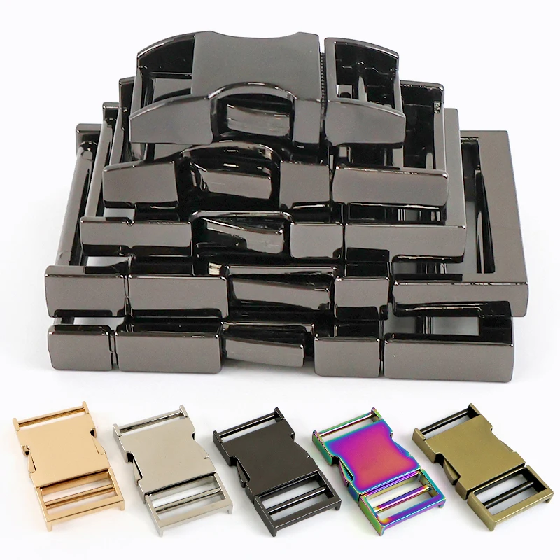 

5/10Pcs Meetee 14-38mm Backpack Metal Buckles for Belt Closures Hook Webbing Strap Quick Release Buckle Dog Collar Accessories