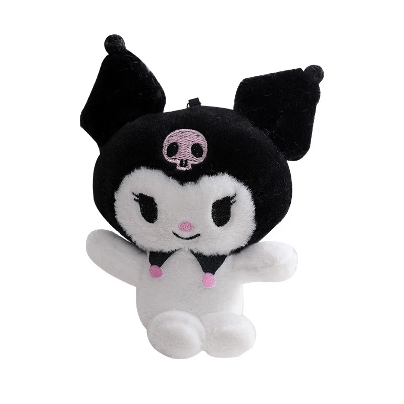 1PCS Sanrio Cartoon Black Kulomi Key Chain Plush Toy Doll School Bag Bag Pendant Creative Doll Doll Key Chain Gift