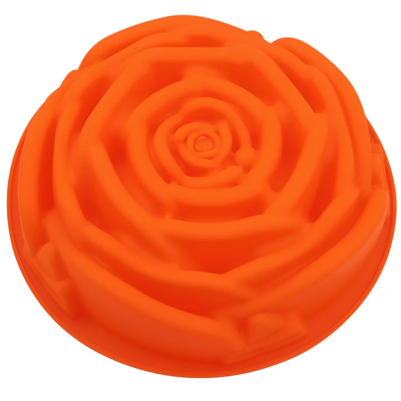 Silicone Large Rose Cake Mold Single Baking Pan DIY Baking Tool XG170 for Sweet Treats And Pastries