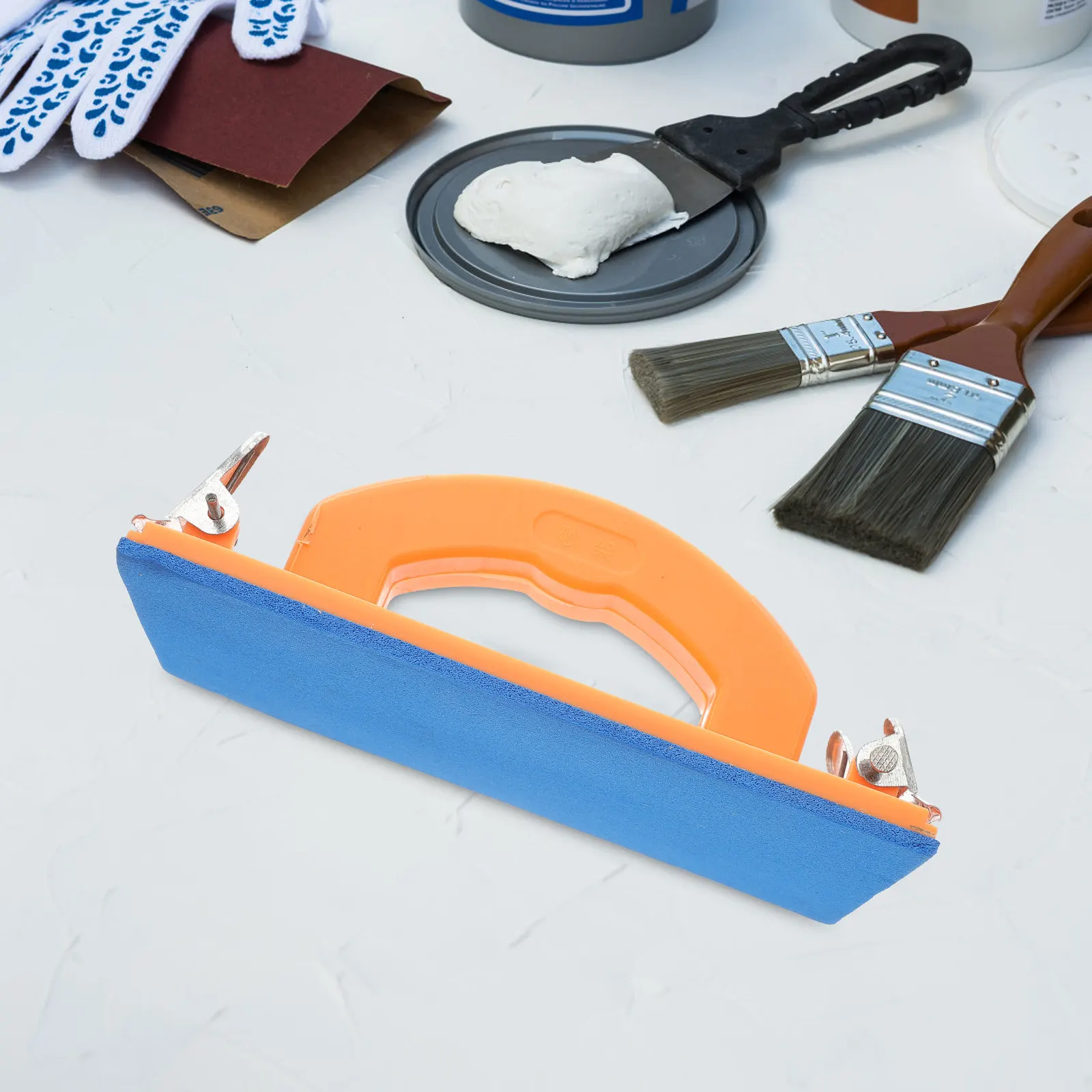 

Набор из 2 держателей для наждачной бумаги с эргономичной резиновой ручкой и противоскользящей накладкой для шлифовки стен, дерева, металла, влажной и сухой шлифовки, абразивных работ